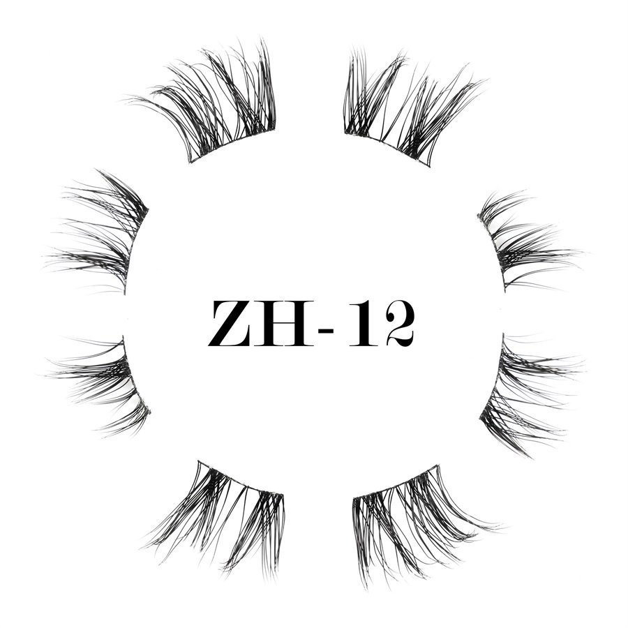 World-class ultra-thin black band lashes ZH-12 (1)